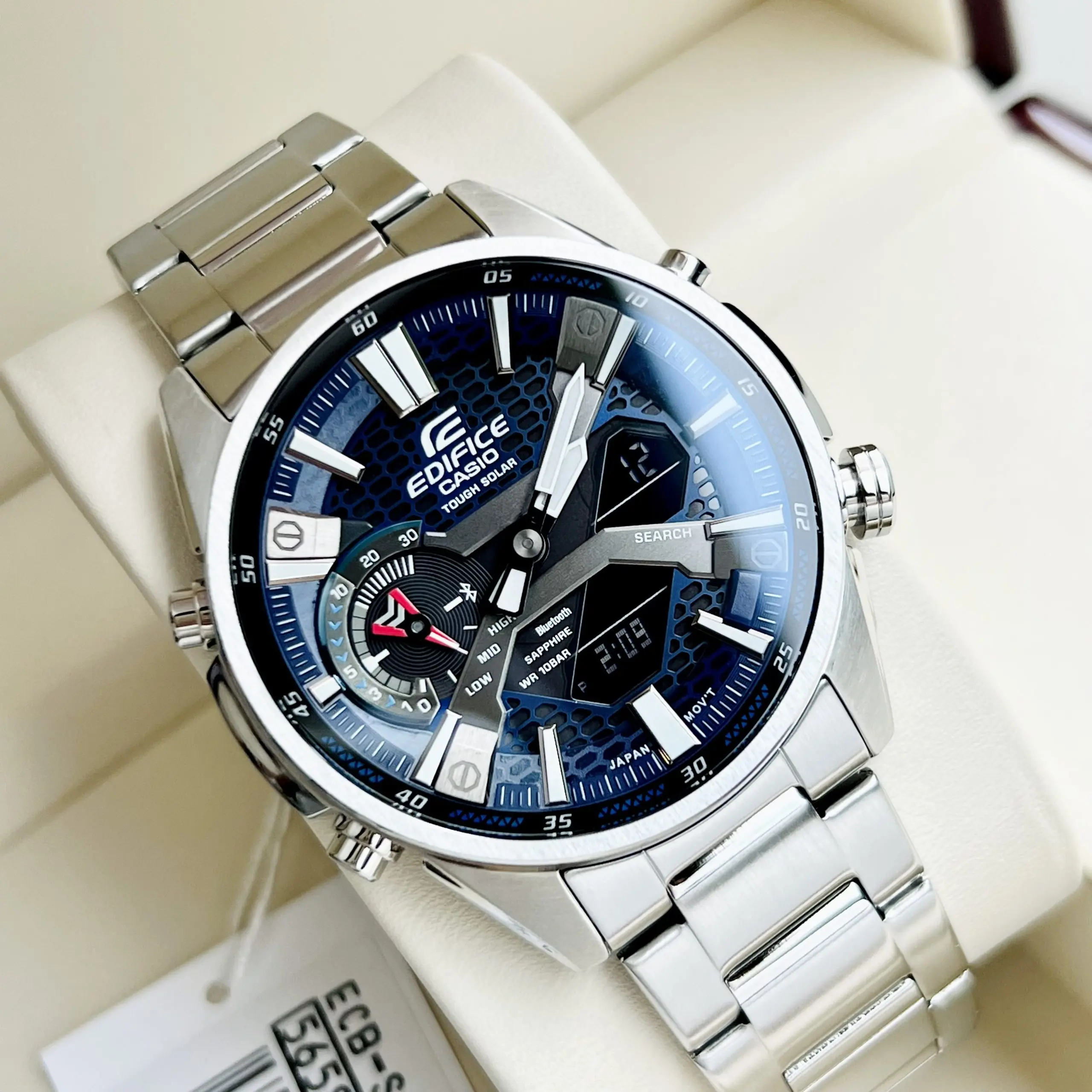 Đồng Hồ Nam Casio Edifice ECB-S100D Dây Kim Loại Chính Hãng-  Bảo Hành 5 Năm - Chính Hãng 100%