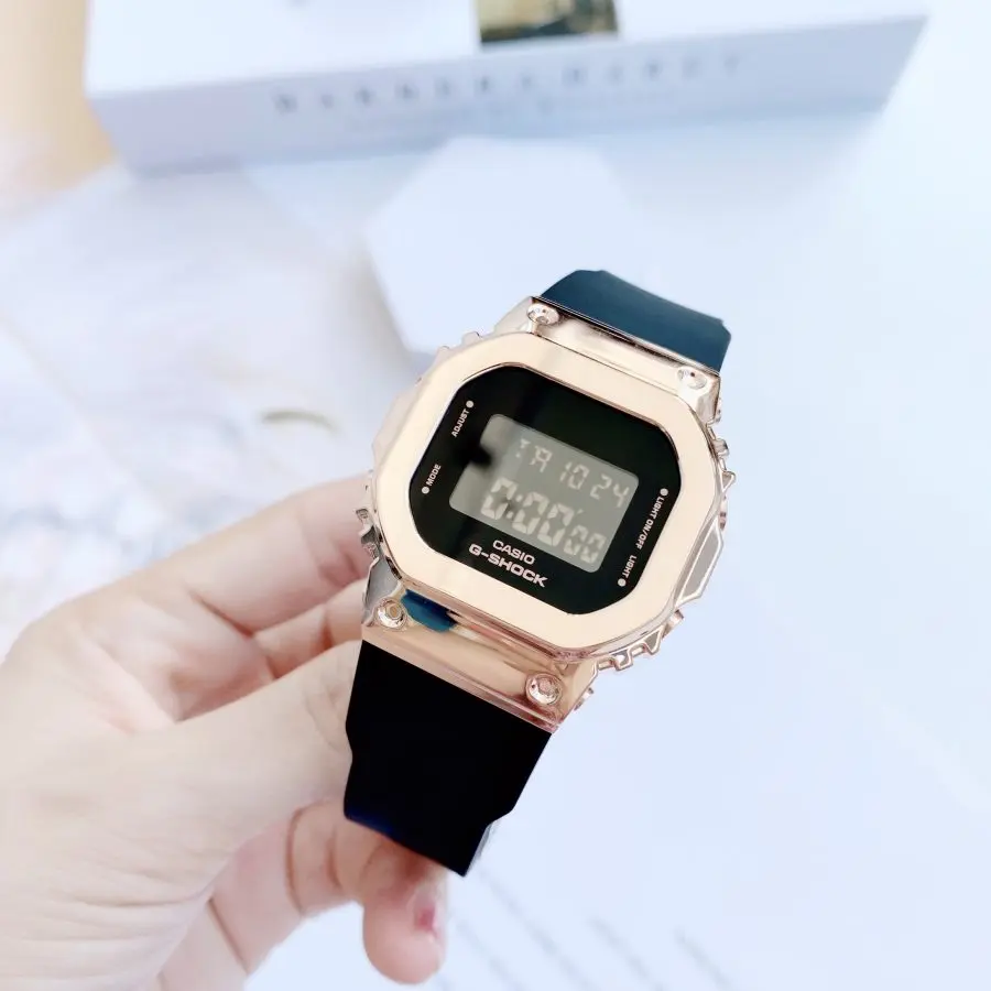 Đồng hồ G Shock Nữ GM-S5600GB-1DR ( Dây Đen - Viền Rose )  - BH 5 Năm - Chính Hãng 100%