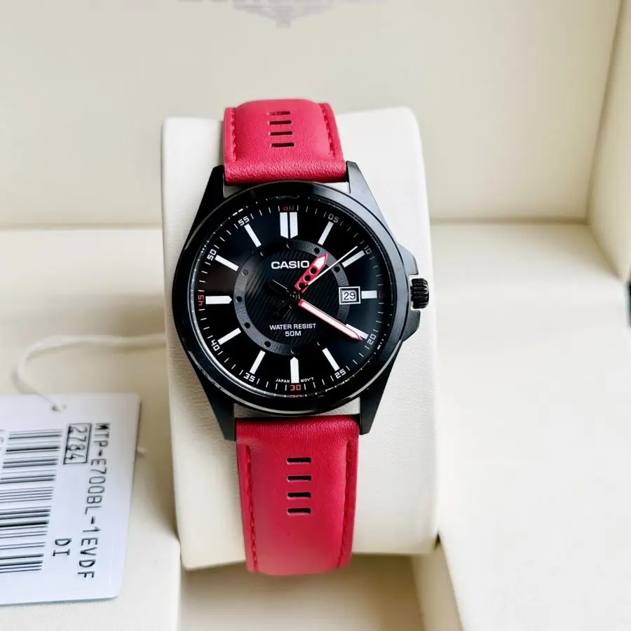 Đồng Hồ Casio MTP - E700BL Màu Đỏ - BH 5 Năm - Chính Hãng 100%