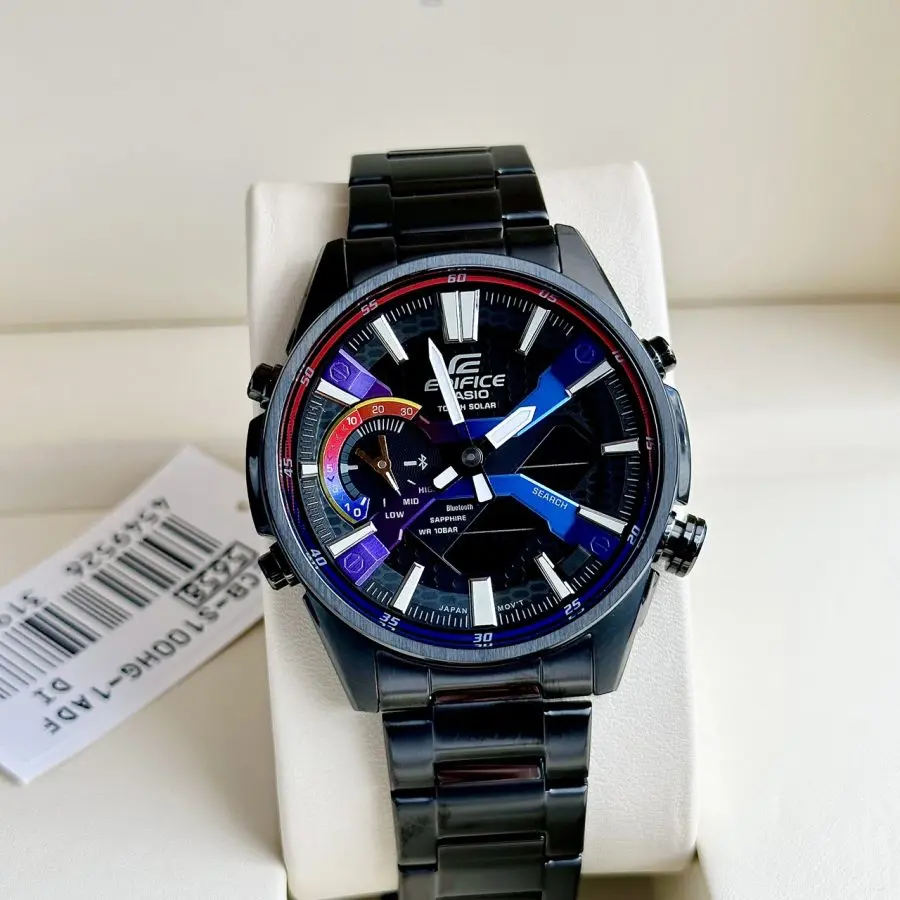 Đồng Hồ Nam Casio Edifice ECB-S100D Kính Khoáng-Dây Kim Loại - BH 5 Năm - Chính Hãng 100%
