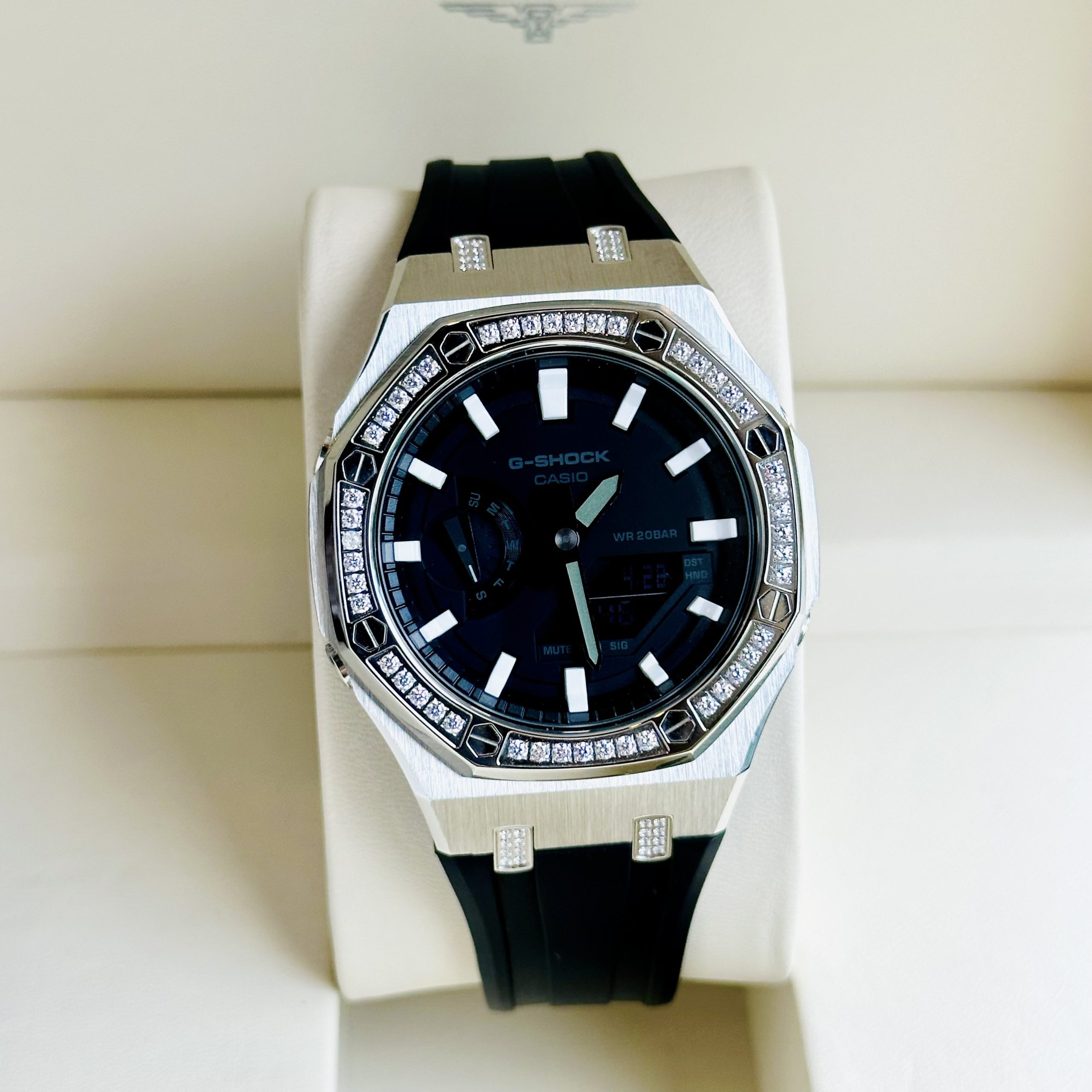 Đồng Hồ Nam Dây Nhựa G-Shock GA-2100-1A AP Custom Diamond Royal Oak (Special)- BH 5 Năm - Chính Hãng 100%
