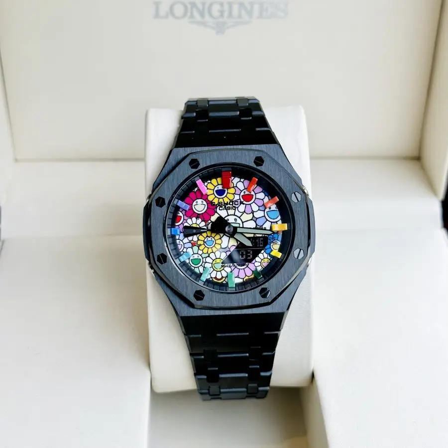 Đồng Hồ Casio G-SHOCK GA2100 CUSTOM FLOWER FULL BLACK- BH 5 Năm - Chính Hãng 100%