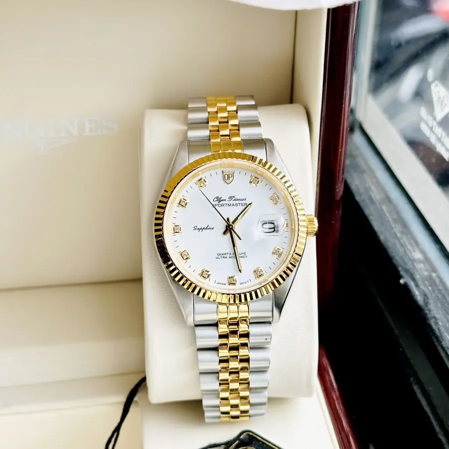 ĐỒNG HỒ OLYM PIANUS SPORTMASTER DATEJUST OP89322SK-T-Quartz -Kính Sapphire