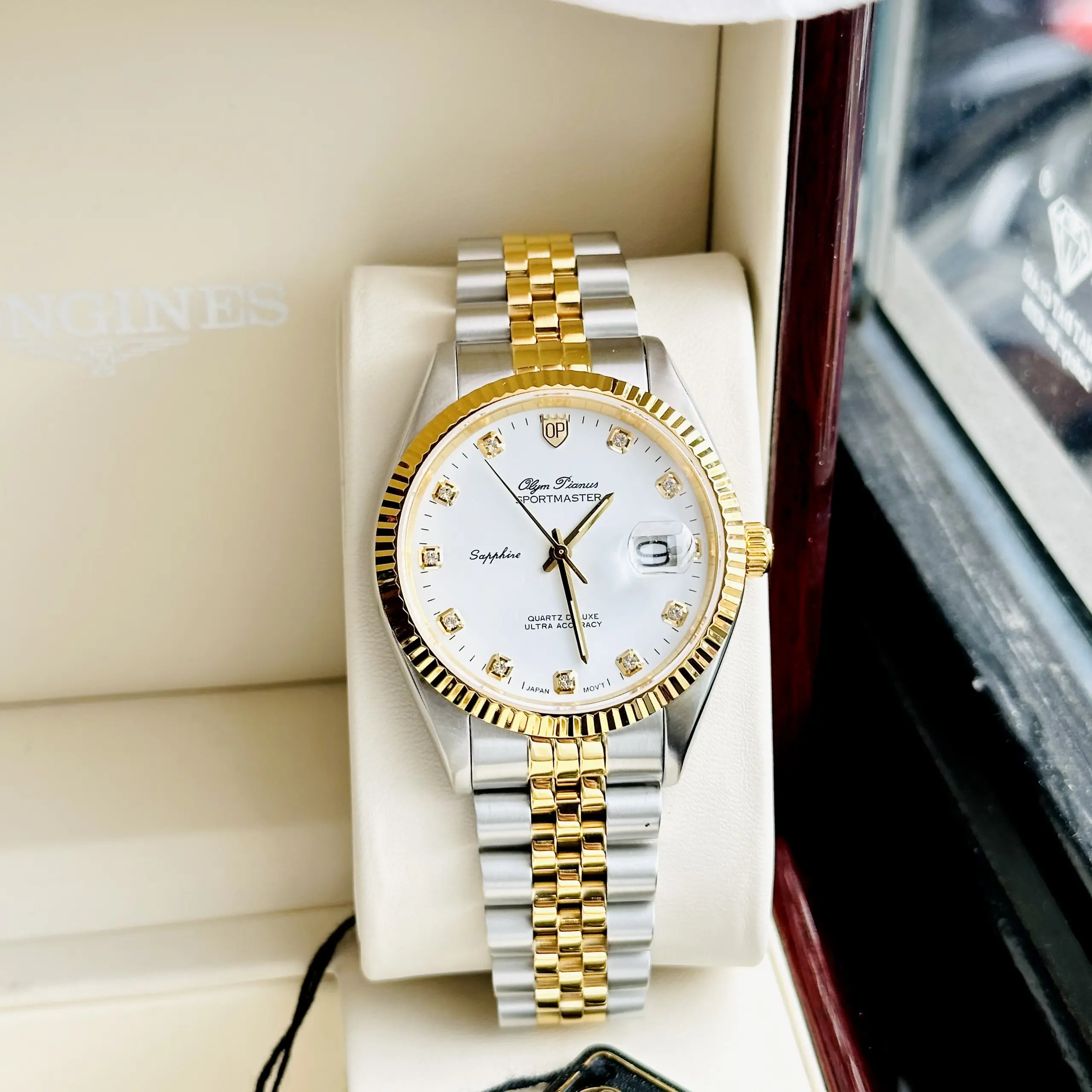 ĐỒNG HỒ OLYM PIANUS SPORTMASTER DATEJUST OP89322SK-T-Quartz -Kính Sapphire