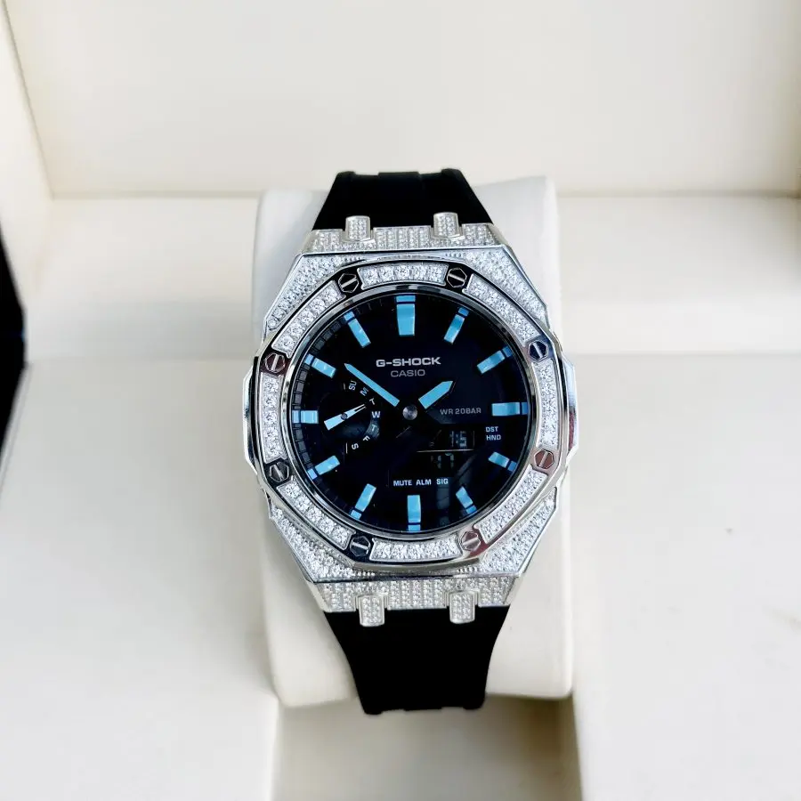 Đồng Hồ Casio G-SHOCK GA2100 CUSTOM Full Diamond Green - BH 5 Năm - Chính Hãng 100%