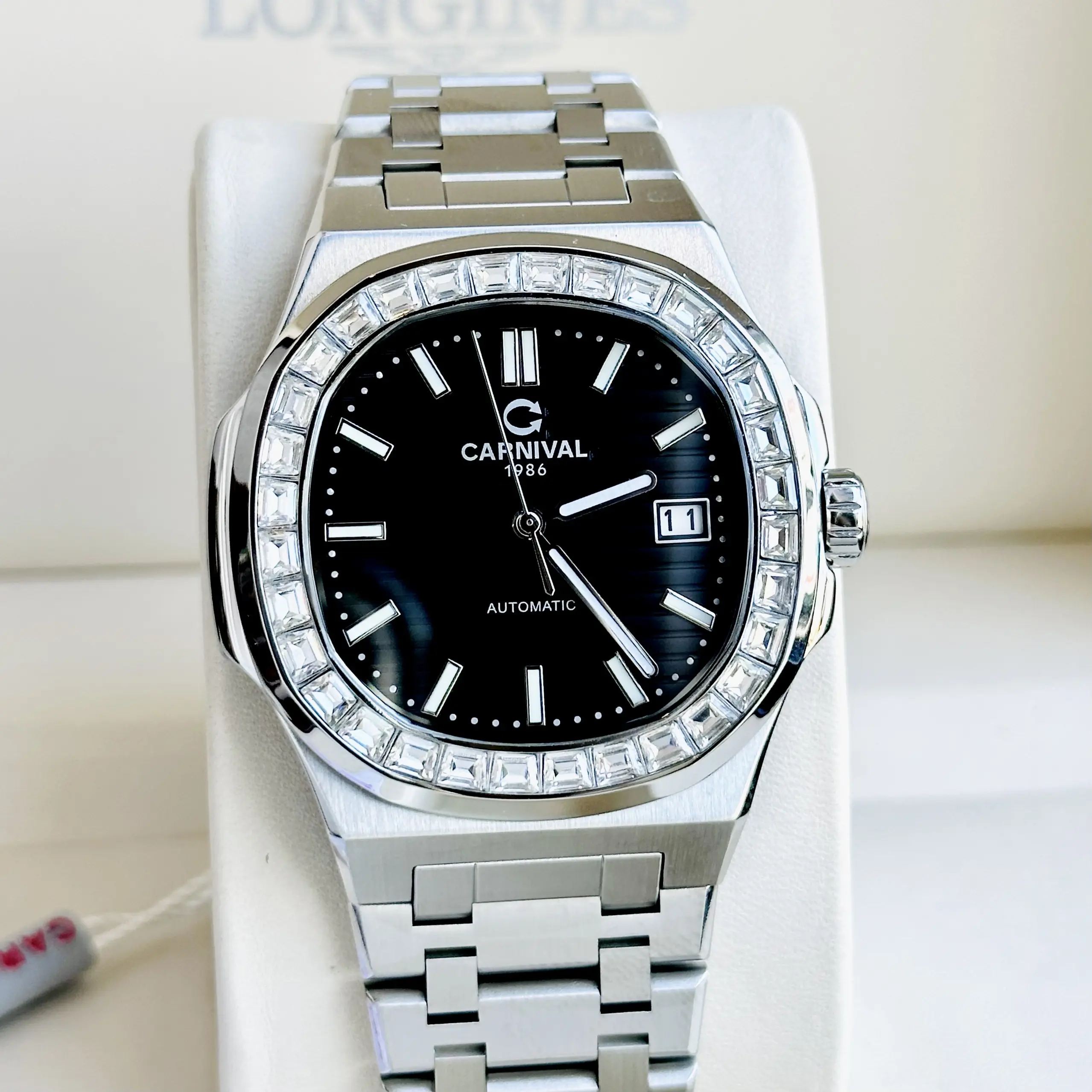 ĐỒNG HỒ NAM CARNIVAL NAUTILUS 8108G-VT-DD- Automatic- Dây Thép- Kính Sapphire