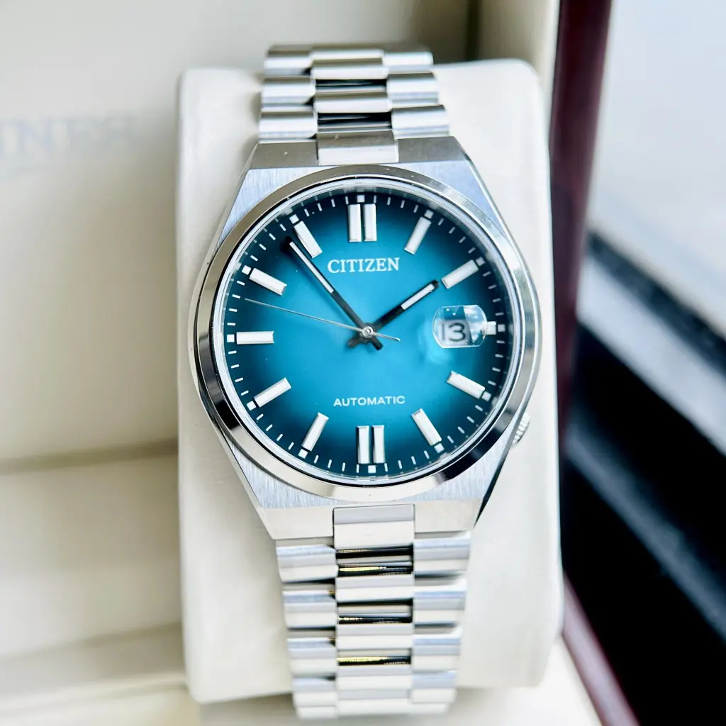 Đồng Hồ Nam Citizen 40mm thiết kế mặt xanh dương lịch lãm