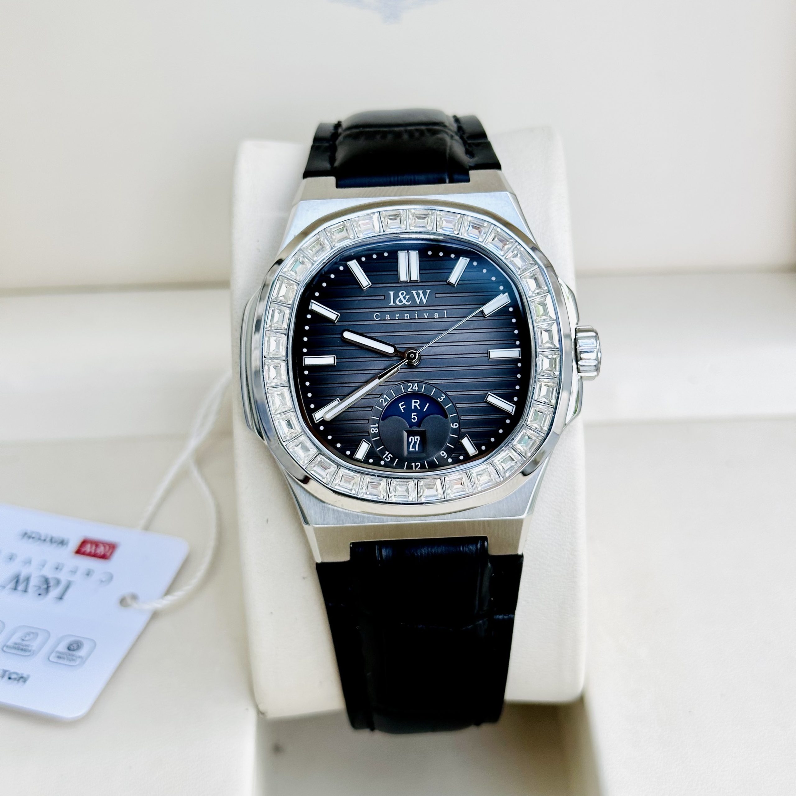 ĐỒNG HỒ NAM I&W Carnival 735G - Dây Da - Mặt xám đá - Automatic - Kính Sapphire