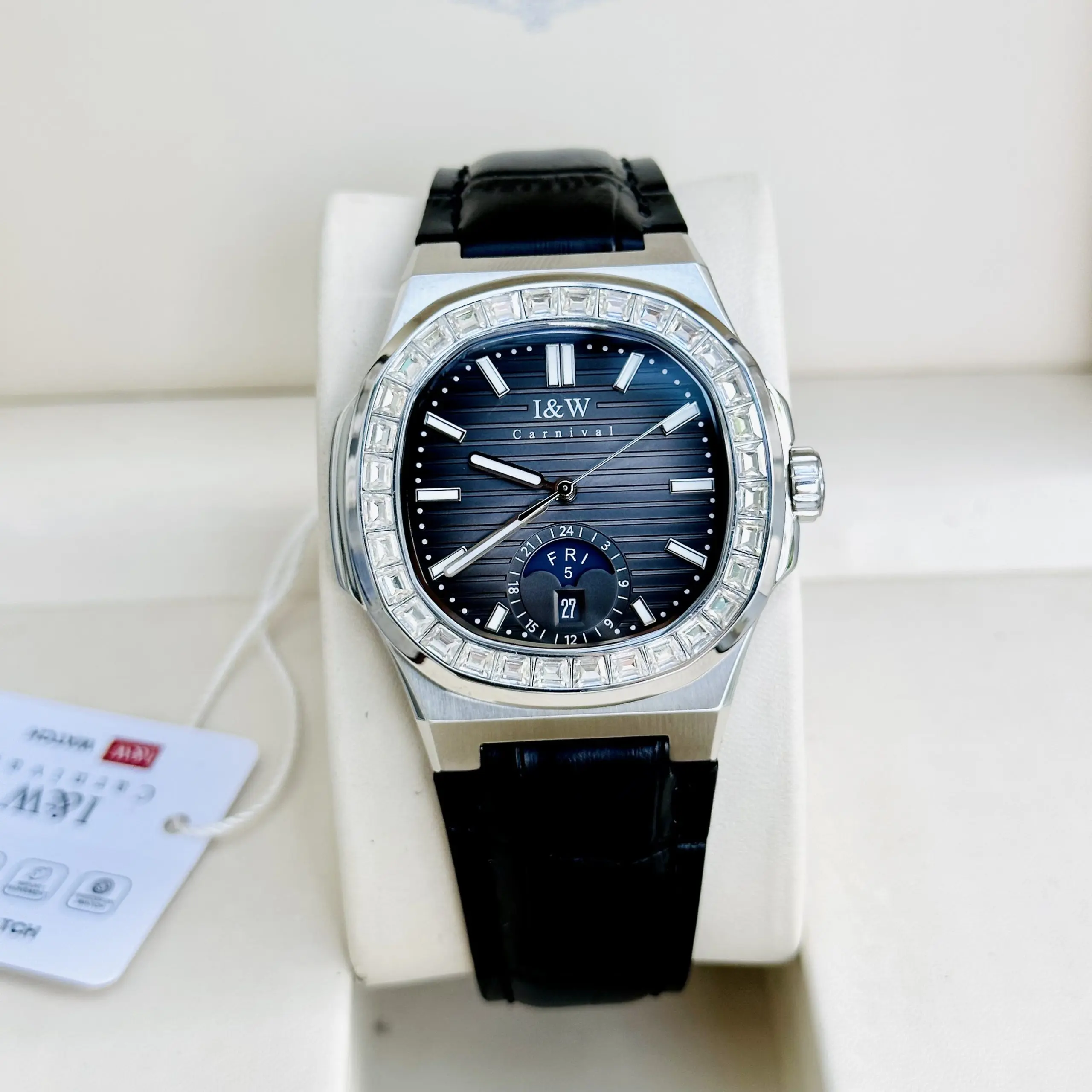 ĐỒNG HỒ NAM I&W Carnival 735G - Dây Da - Mặt xám đá - Automatic - Kính Sapphire