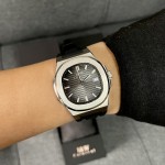 ĐỒNG HỒ NAM I&W Carnival 721G Gray - Viền Bạc Trơn - Dây Cao Su - Automatic - Kính Sapphire — ảnh 7