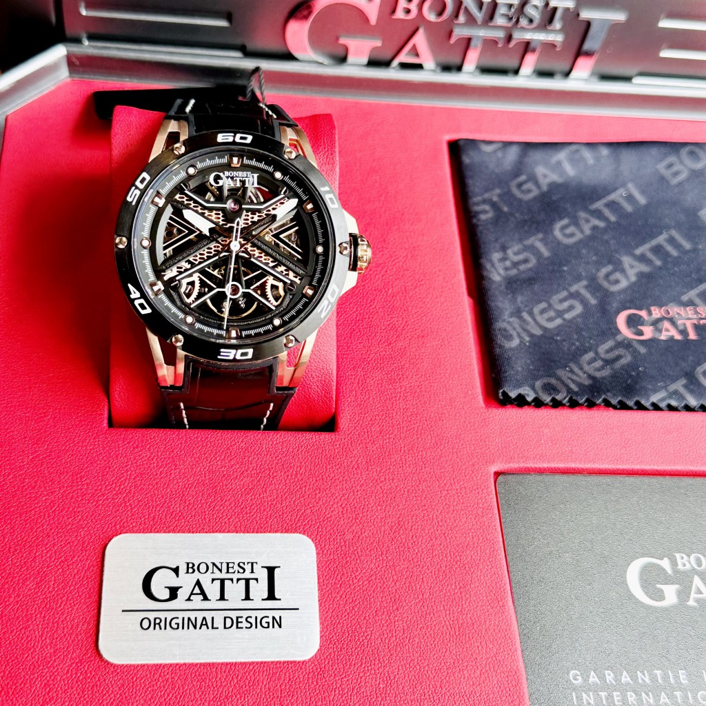 Đồng hồ Nam BONEST GATTI trang bị kính Sapphire và dây da