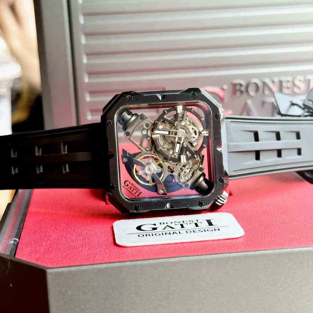 Đồng hồ Nam BONEST GATTI trang bị kính Sapphire và dây da