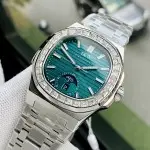 ĐỒNG HỒ NAM I&W Carnival 735G Emerald Green - Viền Đá - Dây Thép - Automatic - Kính Sapphire — ảnh 9