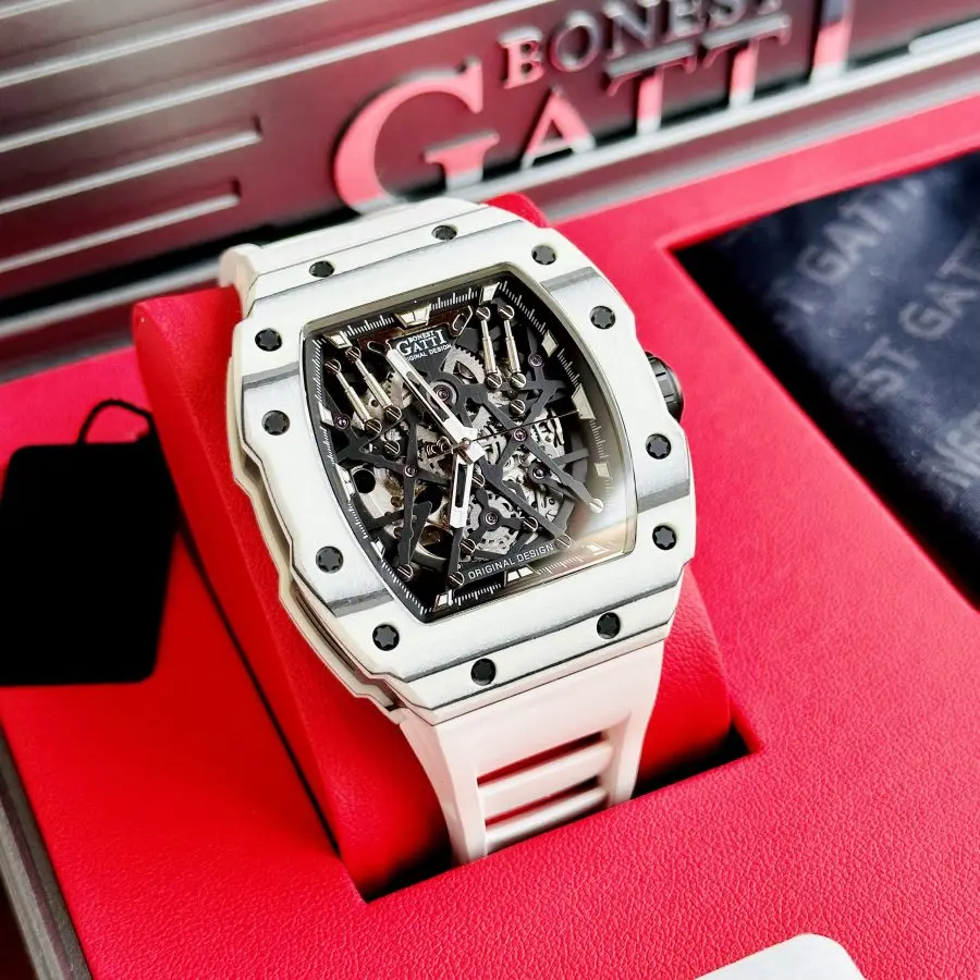Đồng hồ Nam BONEST GATTI Carbon BG9907 White - 45mm - Automatic