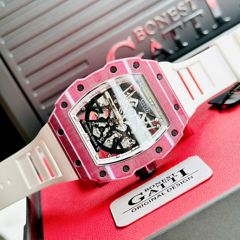 Bộ máy Automatic lộ cơ tinh xảo của Đồng hồ Nam BONEST GATTI