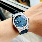 ĐỒNG HỒ NAM I&W Carnival 711G - Mặt Blue - Viền Bạc Trơn - Dây Cao Su - Automatic - Kính Sapphire — ảnh 9