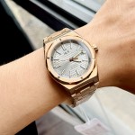 ĐỒNG HỒ NAM I&W Carnival 711G - Mặt Gray - Viền Vàng Trơn - Dây Thép Gold - Automatic - Kính Sapphire — ảnh 11