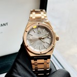 ĐỒNG HỒ NAM I&W Carnival 711G - Mặt Gray - Viền Vàng Trơn - Dây Thép Gold - Automatic - Kính Sapphire — ảnh 7
