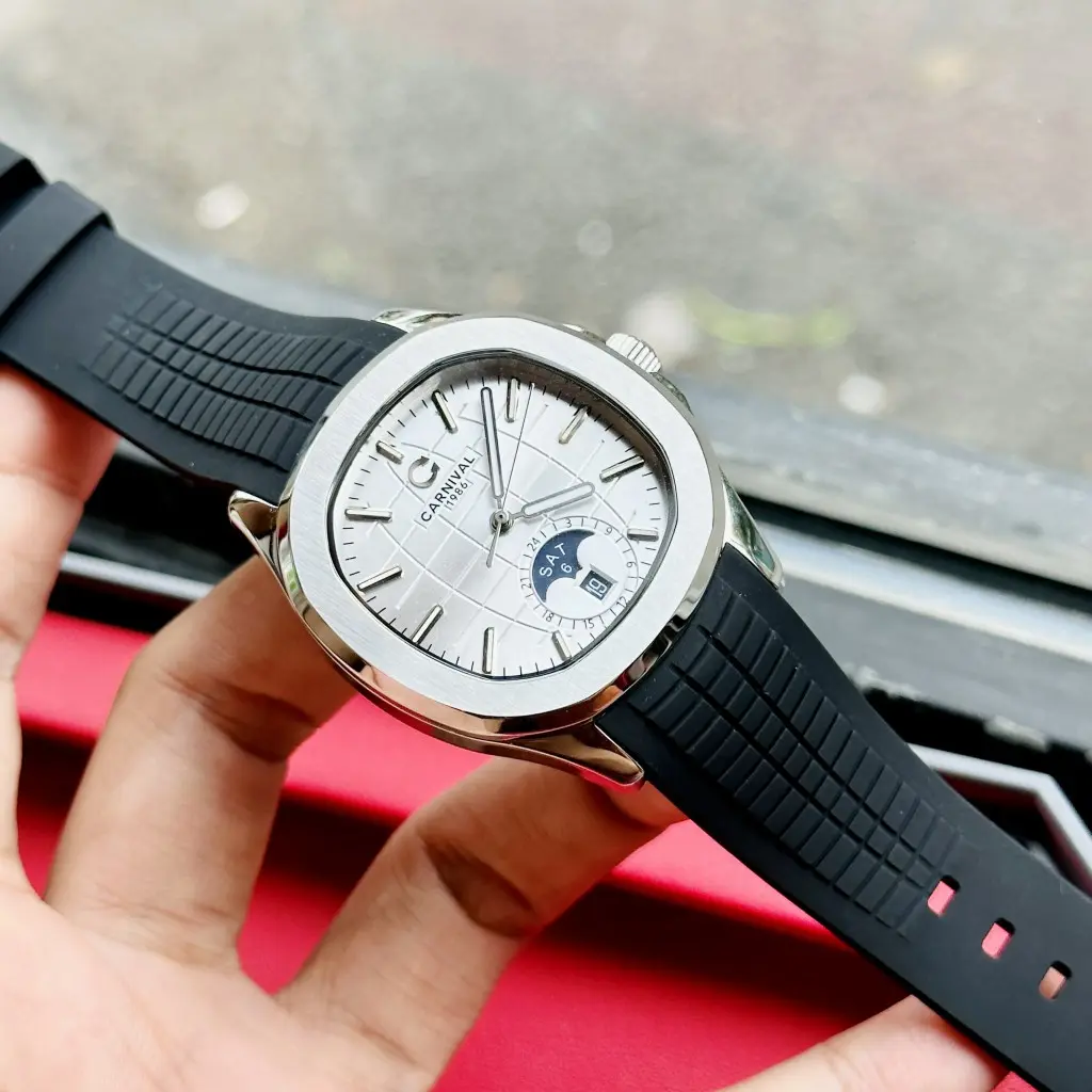 Vỏ thép chống gỉ và kính Sapphire trên ĐỒNG HỒ NAM Carnival Aquanus