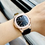 ĐỒNG HỒ NAM I&W Carnival 721G Black - Viền Gold Trơn - Dây Da - Automatic - Kính Sapphire — ảnh 5