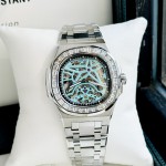 ĐỒNG HỒ NAM CARNIVAL NAUTILUS 8118G2 Màu Bạc Đá - Mặt xanh TIFFANY - Dây Thép - Automatic- Kính Sapphire — ảnh 1