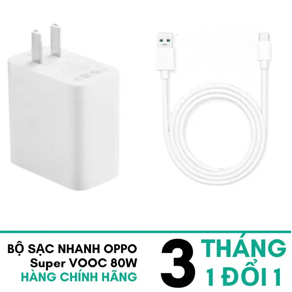 Adapter Sạc Siêu Nhanh Super VOOC 3.0 80W Cho OPPO, REALME, ONEPLUS