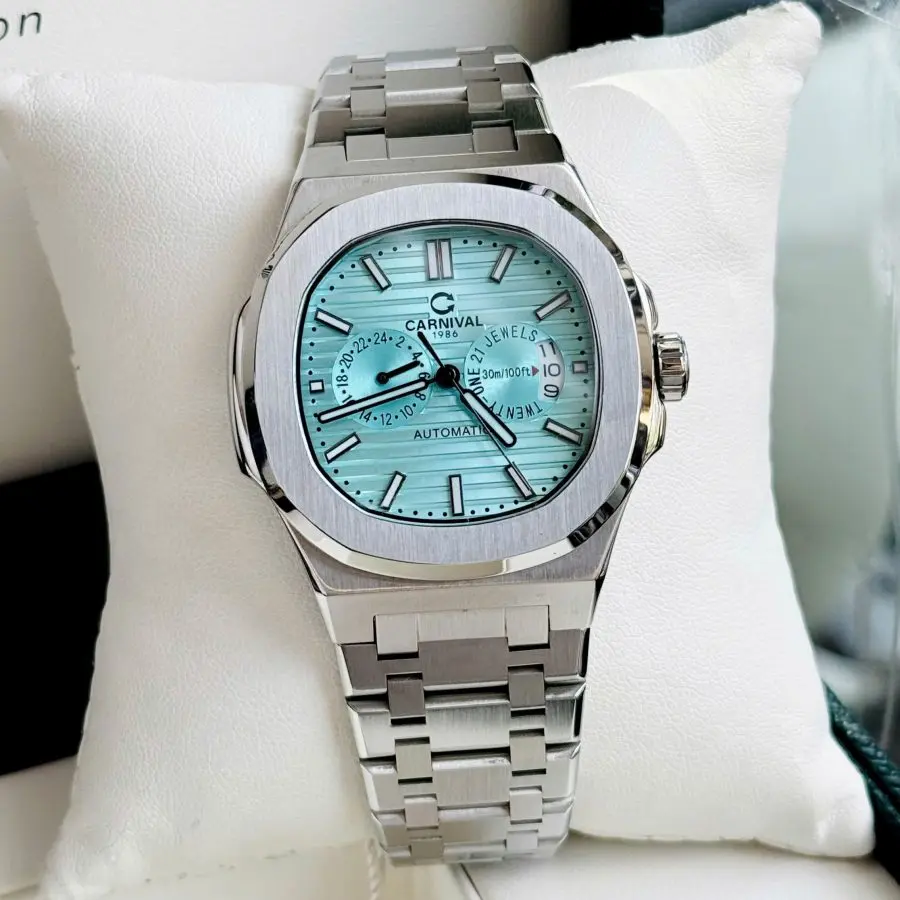 ĐỒNG HỒ NAM Carnival 8158G-VT-D -Dây Thép - Mặt TIFFANY - Automatic - Kính Sapphire