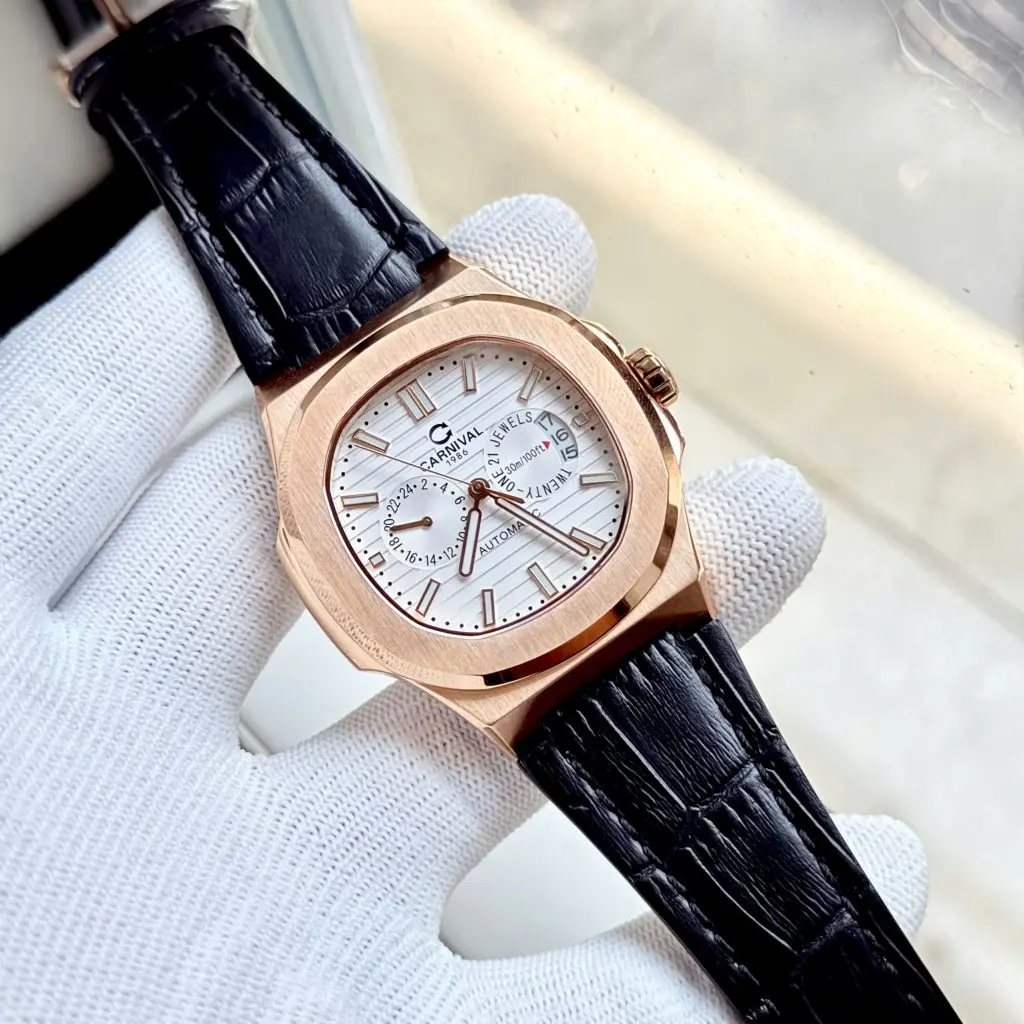 ĐỒNG HỒ NAM Carnival 8158G-VH-DD-T-Dây với mặt kính Sapphire