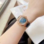ĐỒNG HỒ Nữ Carnival 8161L- Mặt Đen -Dây Da Viền Vàng - Pin - Kính Sapphire — ảnh 7