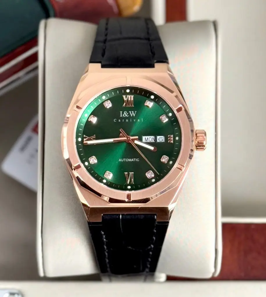 ĐỒNG HỒ NAM I&W CARNIVAL 751G Rose Xanh Lá sang trọng