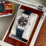 ĐỒNG HỒ NAM I&W CARNIVAL 55851G - Mặt Đá Đen – Dây Cao Su – Automatic- Kính Sapphire — ảnh 5