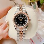 ĐỒNG HỒ Nữ Carnival 8131L-CH-D-Mặt Đen - Demi Vàng Hồng - Pin - Kính Sapphire — ảnh 1