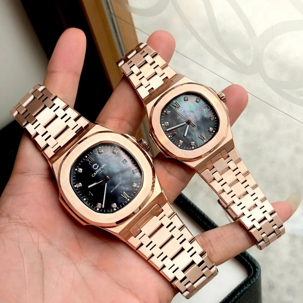 Mặt kính Sapphire chống xước và mặt xà cừ tím độc đáo