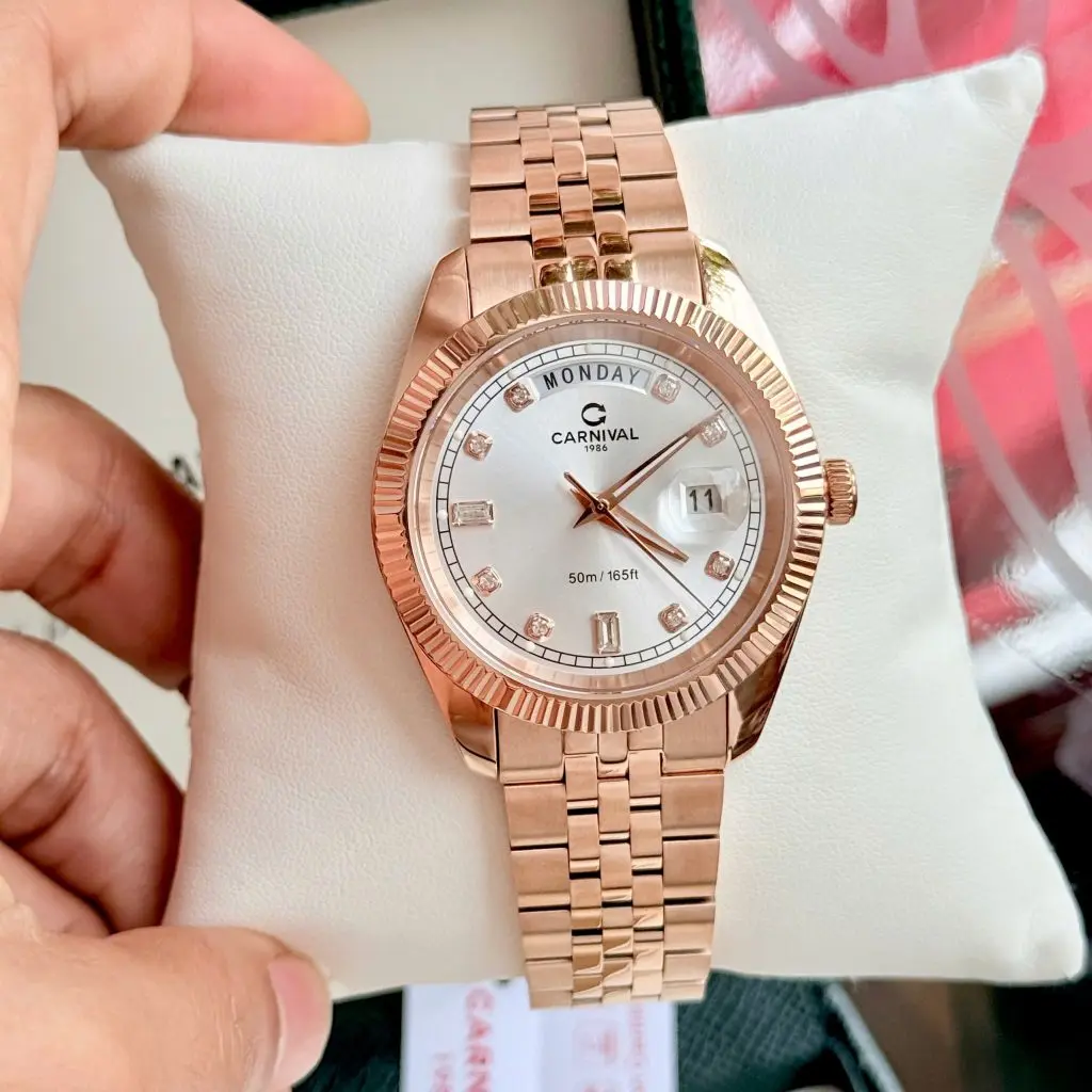 Thiết kế vỏ thép 316L mạ vàng sang trọng
