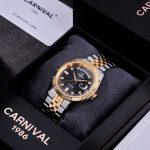 Đồng Hồ Nam Carnival 8190G-CV-D DAYDATE-Thép Demi-Mặt Đen-Pin-Kính Sapphire — ảnh 4