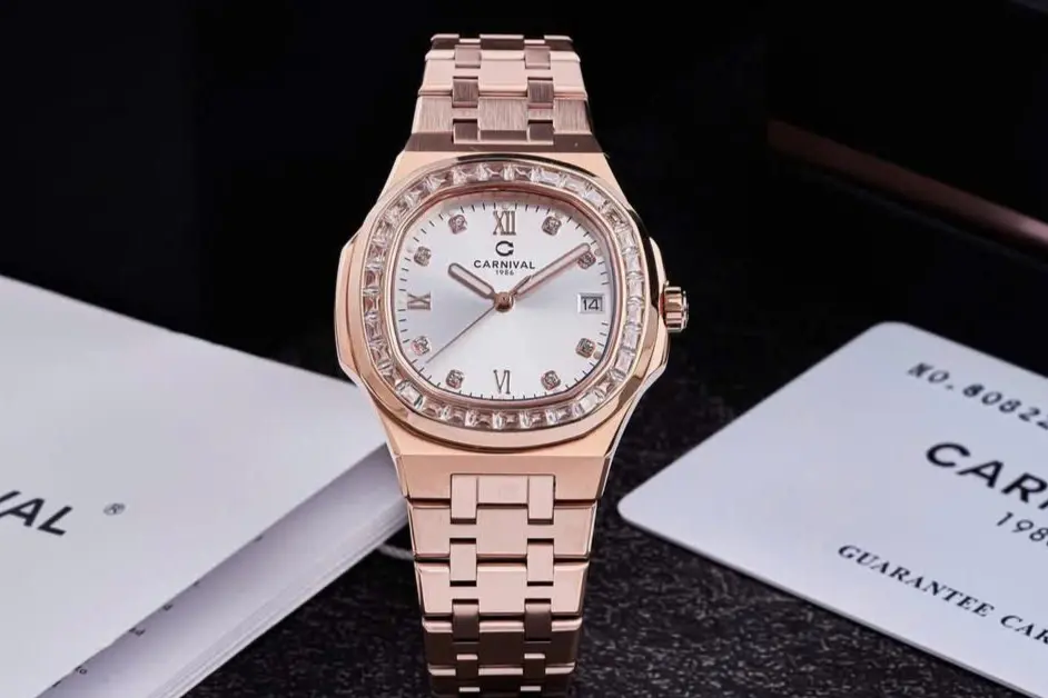 ĐỒNG HỒ Nữ Carnival 8160L2-VH-T-Dây Thép - Pin - Kính Sapphire
