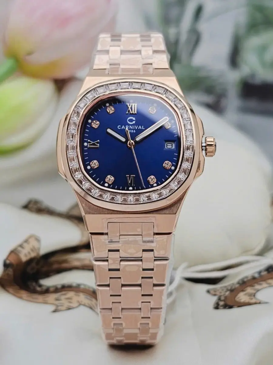 ĐỒNG HỒ Nữ Carnival 8160L2-VH-X-Dây Thép - Pin - Kính Sapphire