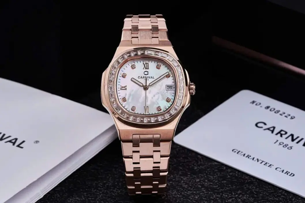 ĐỒNG HỒ Nữ Carnival 8160L2-VH-TK-Dây Thép - Pin - Kính Sapphire