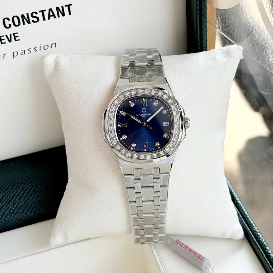 ĐỒNG HỒ Nữ Carnival 8160L2-VT-X-Dây Thép - Pin - Kính Sapphire