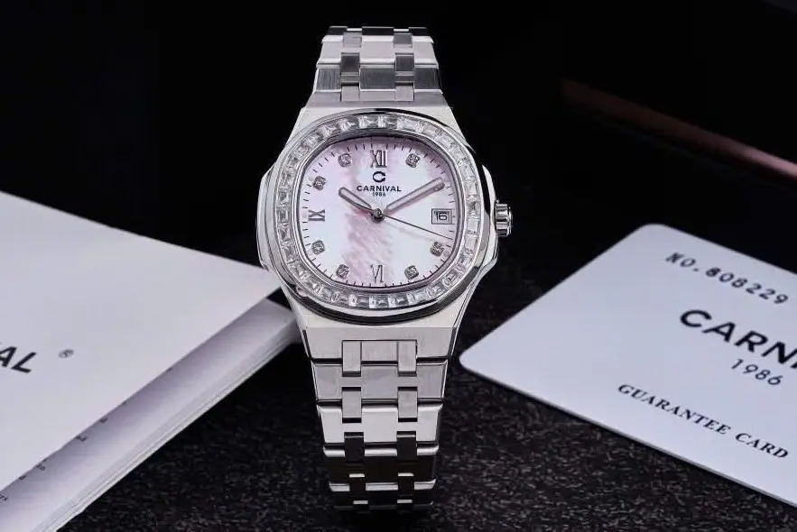 ĐỒNG HỒ Nữ Carnival 8160L2-VT-HK-Dây Thép - Pin - Kính Sapphire