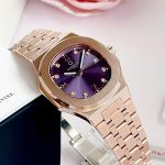 ĐỒNG HỒ Nữ Carnival 8160L-VH-TIM Mặt Tím-Dây Thép-Pin-Kính Sapphire — ảnh 1