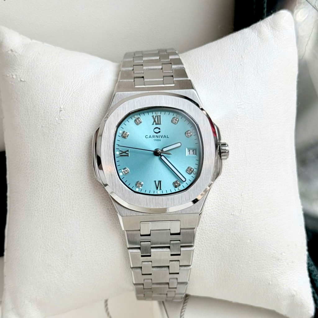 ĐỒNG HỒ Nữ Carnival 8160L-VT-XT mặt xanh Tiffany sang trọng