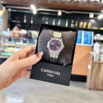 ĐỒNG HỒ Nữ Carnival 8160L-VT-TIM Mặt Tím-Dây Thép-Pin-Kính Sapphire — ảnh 7