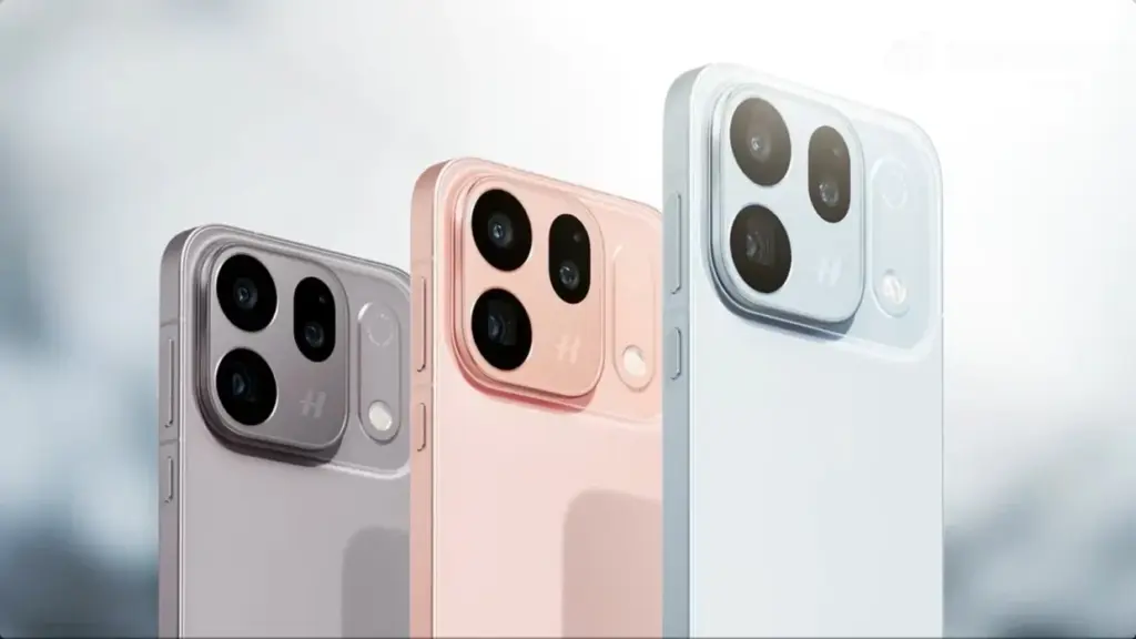 Ba phiên bản màu xám, hồng và xanh nhạt của điện thoại OPPO Find X10 khoe cụm camera sau độc đáo góc chụp nghiêng