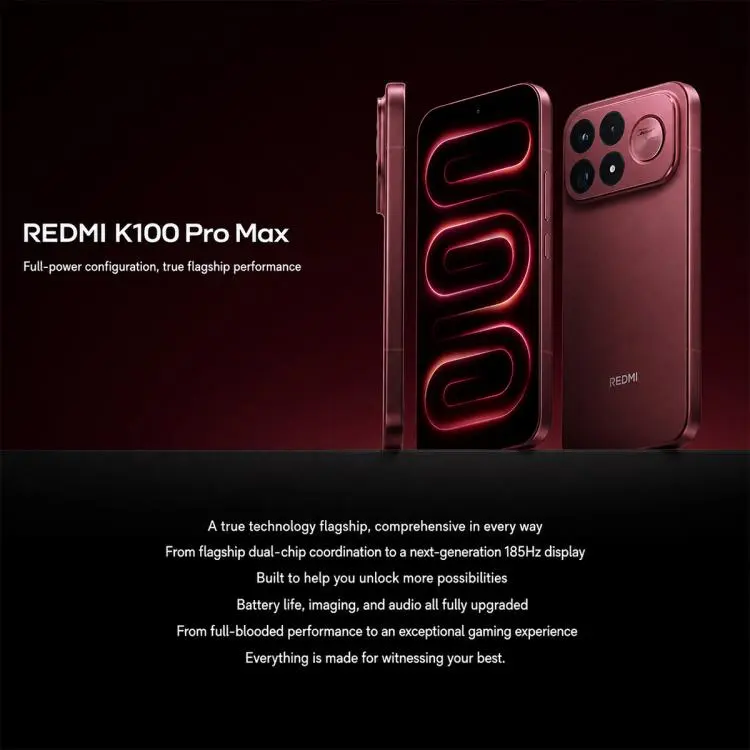 Xiaomi Redmi K100 Pro Max 16GB 256GB Snap 8 Elite Gen 5 NewSeal - hình 3